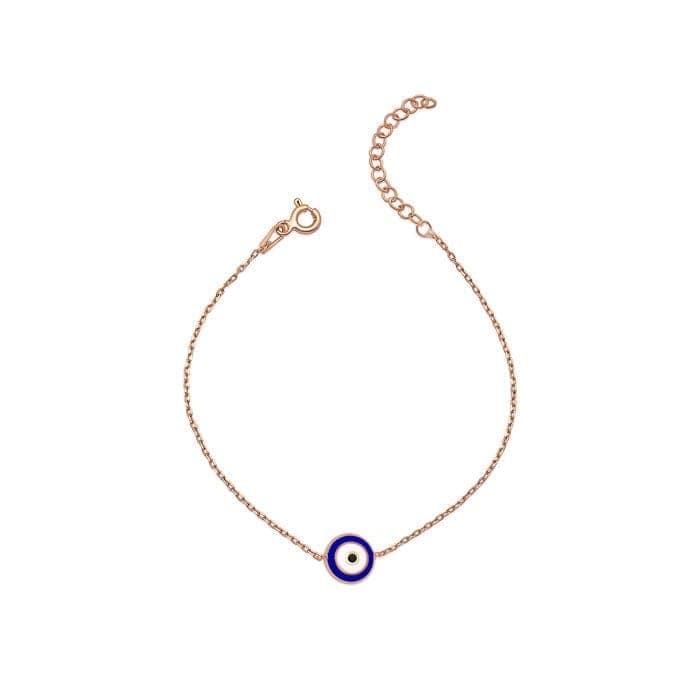 Rose Gold Dark Evil Eye Shield Bracelet