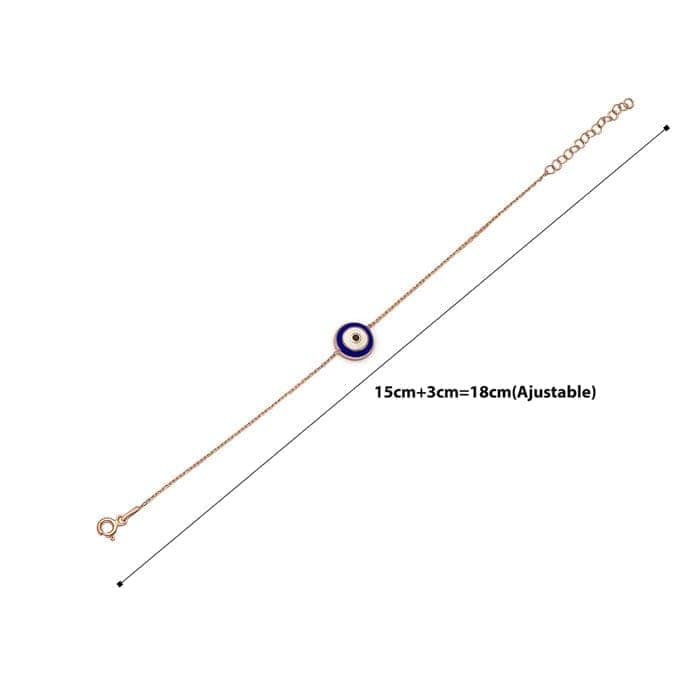 Rose Gold Dark Evil Eye Shield Bracelet view 4