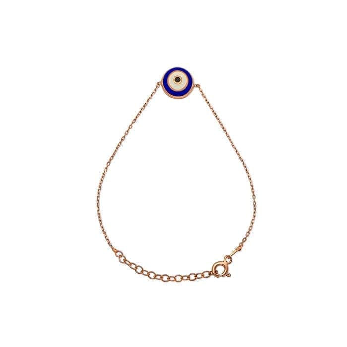Rose Gold Dark Evil Eye Shield Bracelet view 5