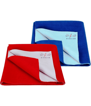 HIDECOR Red Laminated Bed Protector Sheet ( Pack of 2 )