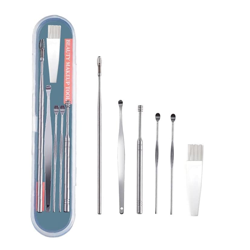 Elecsera Ear Curettage Earwax Removal Ear Wax Cleaner Swab Spiral Ear Pick (100 g, Set of 6)
