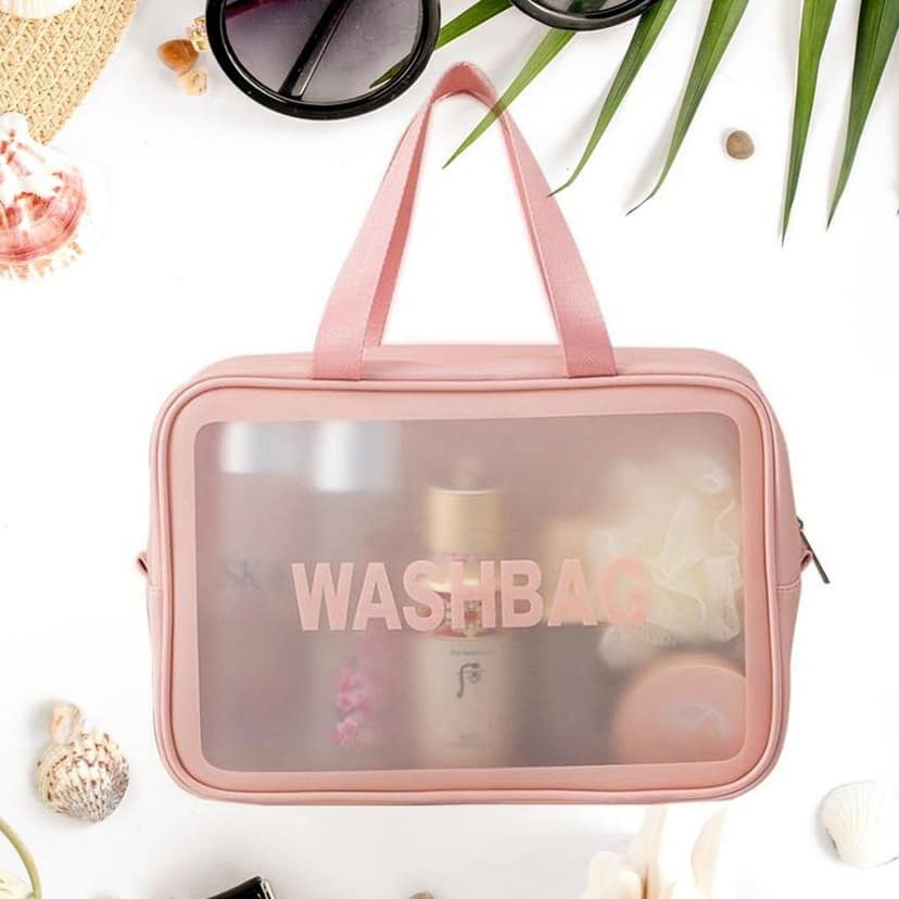 Big Zippered Cosmetic Pouch, Toiletry Bag for Cosmetics (1 Pc) view 6