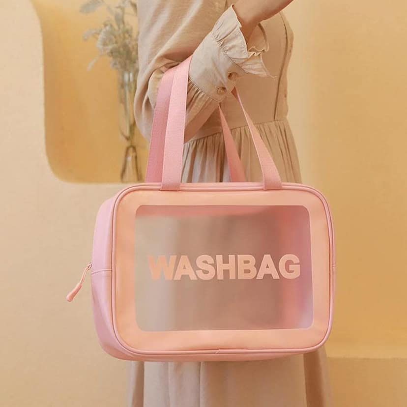 Big Zippered Cosmetic Pouch, Toiletry Bag for Cosmetics (1 Pc) view 8