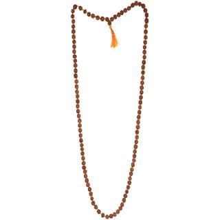 KESAR ZEMS 7.5 MM Natural Five Face - Panch Mukhi Rudraksha Prayer Rosary 108+1 Beads Jap Mala With Whith Box For Medita