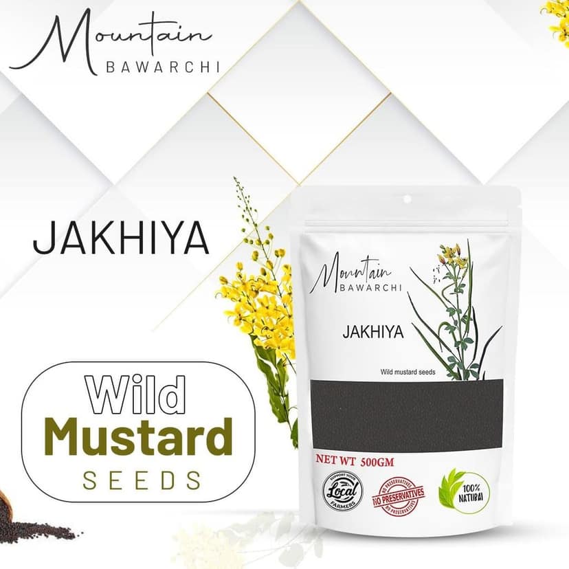 Mountain Bawarchi Jakhiya Black Mustard Seeds | Whole Rai Dana | Sarso Dana Indian Spice (500 g) view 3