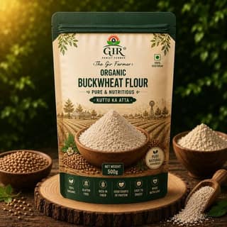 The Gir Family Farmer Organic Buckwheat Flour (500g) | Stone-Ground Kuttu Ka Atta | Fasting & Everyday Cooking