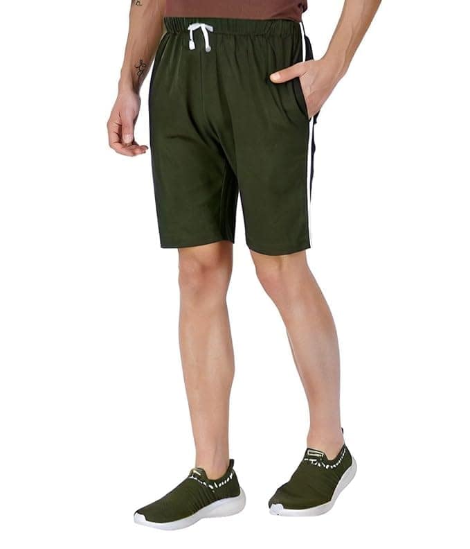 Wemyc Men’s Casual Leisure Shorts for Men | Cotton Blend | Soft, Breathable, Lightweight Gym Running Home Shorts with Pockets view 4