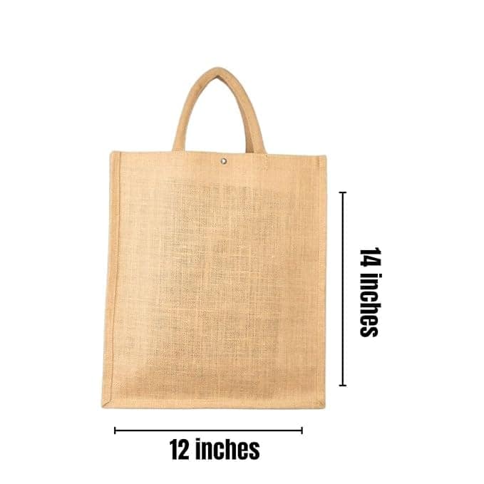 Jute Tote Bag - Reusable Grocery Shopping Bag view 3