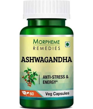 Morpheme Remedies Ashwagandha Withania Somnifera Pure Extract 500 mg - 60 Veg Capsules
