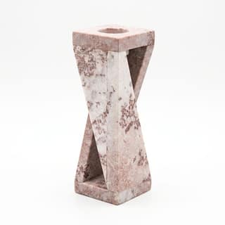 MARBLE GEOMETRIC TWISTED VASE