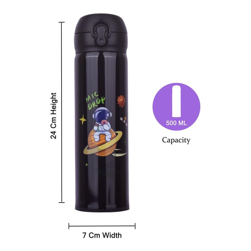 Astronaut Water Bottle | Water Bottle For Astronaut | Water Container For Astronaut | Stainless Steel Water Bottle | Kids Steel Water Bottle | Insulated Water Bottle | Stainless Steel Water Bottle | Sipper Water Bottle | Cute Water Bottle view 3