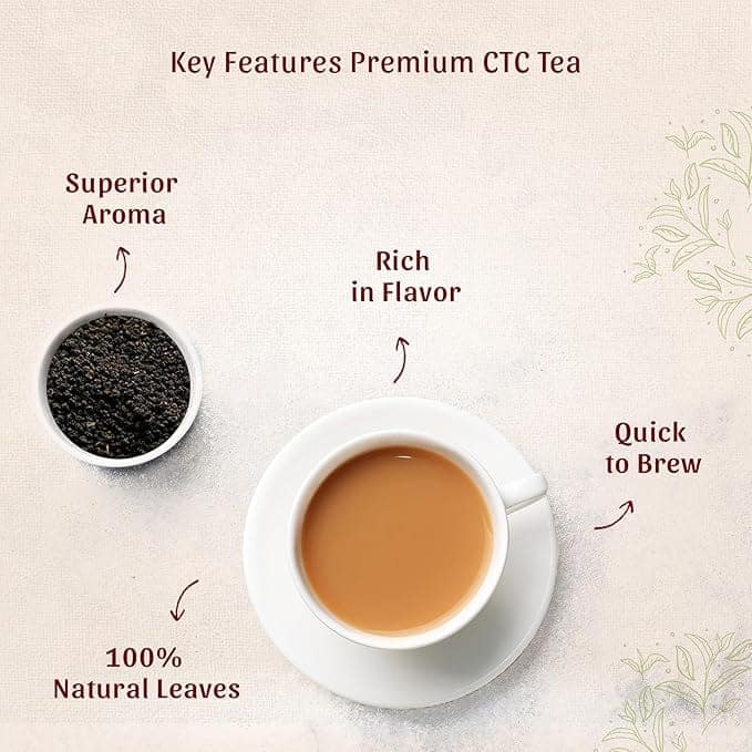 Golden Tips Applause Premium CTC Tea – Strong Assam CTC Black Tea,Rich Aroma & Full-Bodied Taste,Best with Milk (250g) view 4