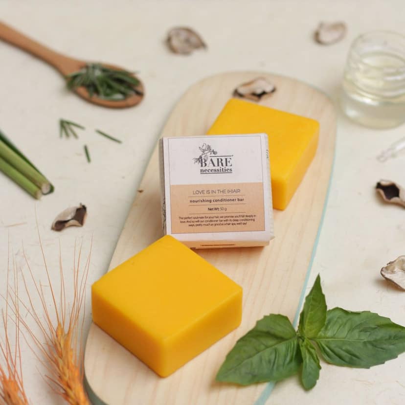 Bare Necessities Love is in the Hair Organic Conditioner Bar for Healthy Shiny Silky Smooth Hair view 8
