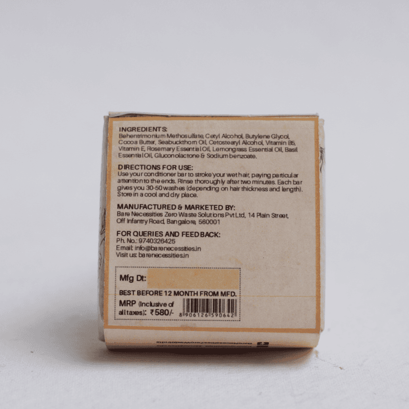 Bare Necessities Love is in the Hair Organic Conditioner Bar for Healthy Shiny Silky Smooth Hair view 9