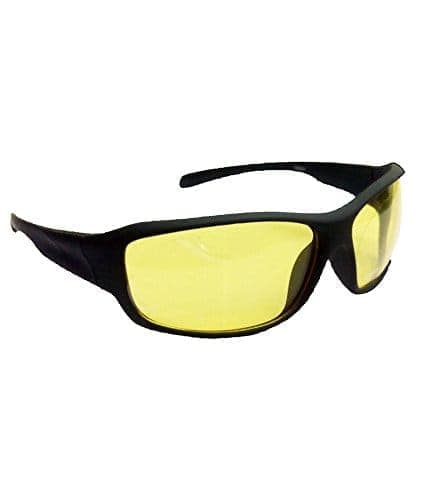 HRINKAR Sport And Rectangular Stylish Sunglasses For Men And Women (Yellow And Grey Lens | Black And Black Frame - HCMB364) With Free Paper 3D Glass view 4