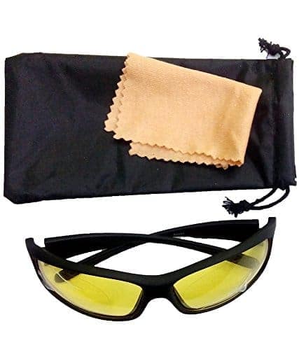HRINKAR Sport And Rectangular Stylish Sunglasses For Men And Women (Yellow And Grey Lens | Black And Black Frame - HCMB364) With Free Paper 3D Glass view 5