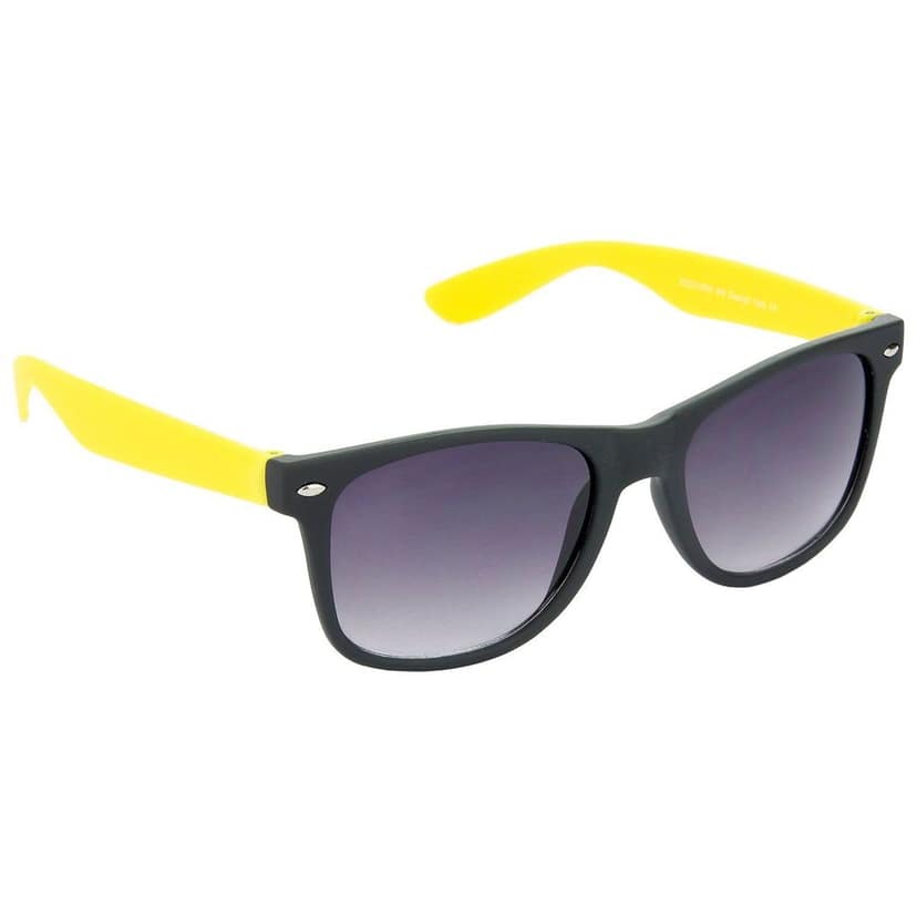 HRINKAR Sport And Rectangular Stylish Sunglasses For Men And Women (Yellow And Grey Lens | Black And Black Frame - HCMB364) With Free Paper 3D Glass view 6