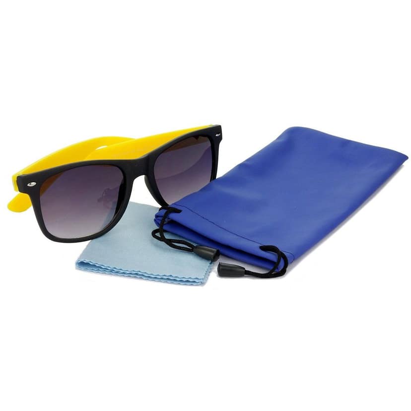 HRINKAR Sport And Rectangular Stylish Sunglasses For Men And Women (Yellow And Grey Lens | Black And Black Frame - HCMB364) With Free Paper 3D Glass view 8