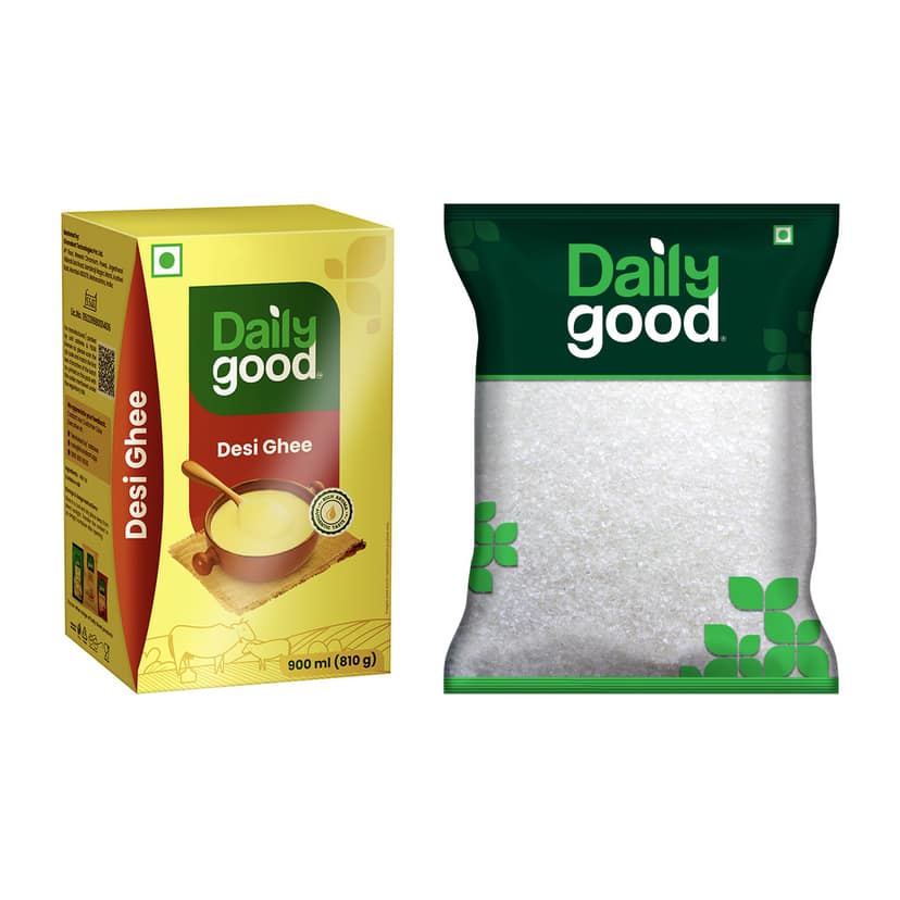 Daily Good Desi Ghee(900ml) & Daily Good Small Sugar(1kg) Combo view 2