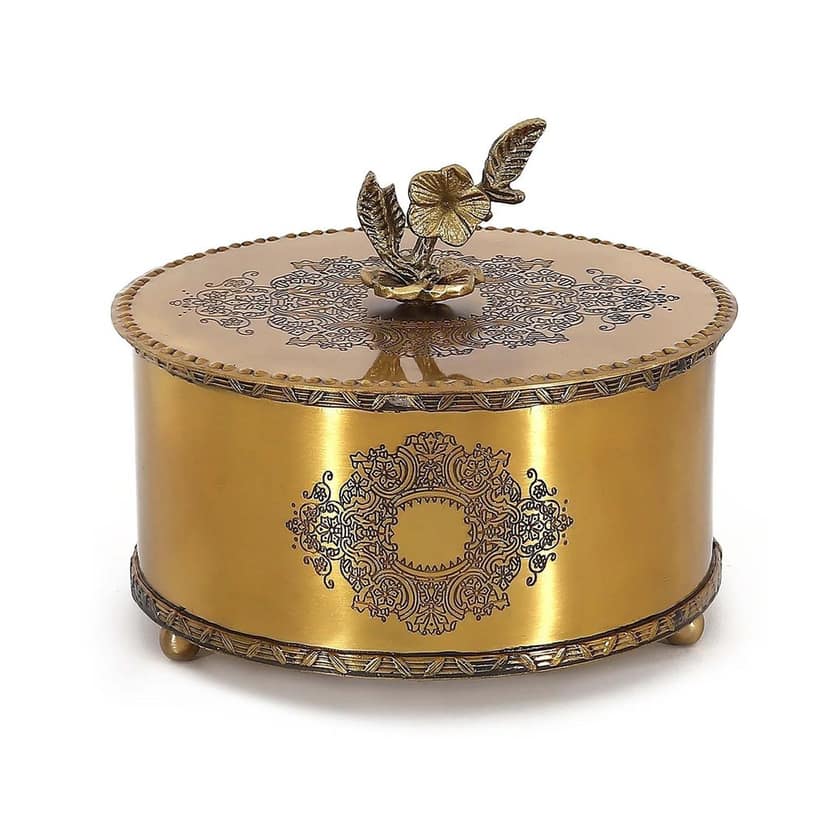 Brass Decorative Supari Container Box (ATMAS045 C) view 2