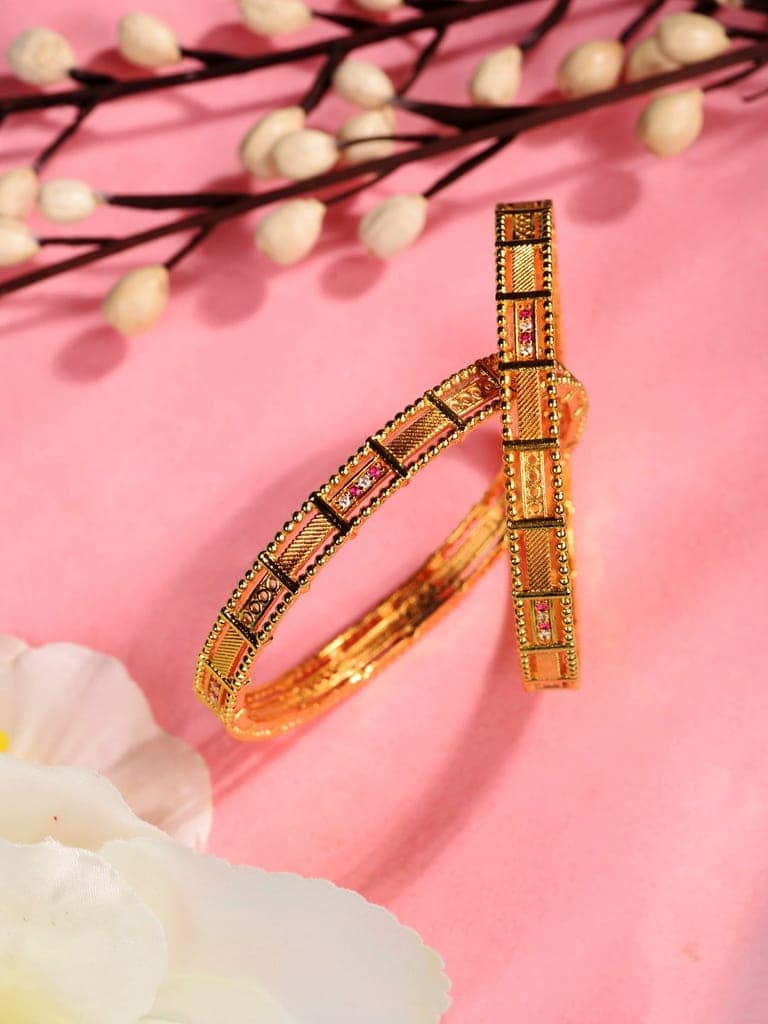 Set of 2 Gold Plated Filgree Handcrafted Bangles view 2