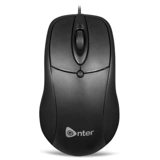 Enter Eternal Wired Optical Mouse | 1000 DPI High-Precision Sensor | 3-Button Design | Ambidextrous Ergonomic Shape | Plug & Play | Black