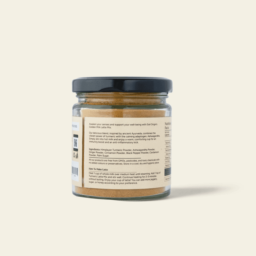 "Turmeric Latte Mix With Ashwagandha (Golden Milk Powder) - 100 Gm" (pack of 2) view 2