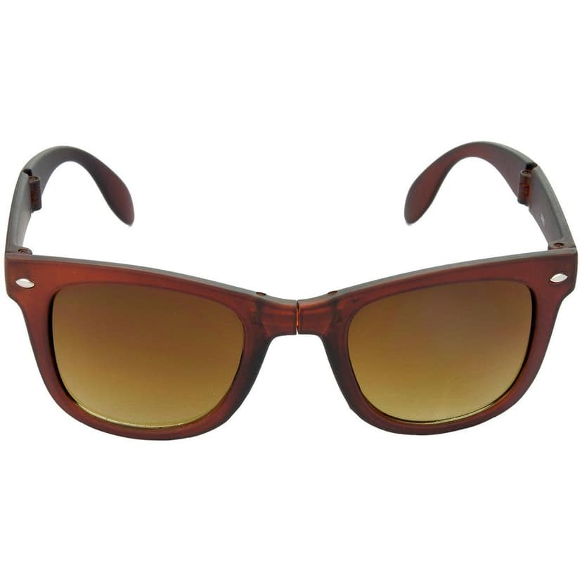 HRINKAR Men Women Boys & Girls Pilot & Rectangular Sunglasses Brown & Brown Frame, Brown & Brown Lens (Medium) Pack of - 2 view 2