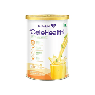 Dr Reddy's CeleHealth Nutritional Drink Low Glycemic Index Added Sugars Saffron and Cardamom 400 Gms