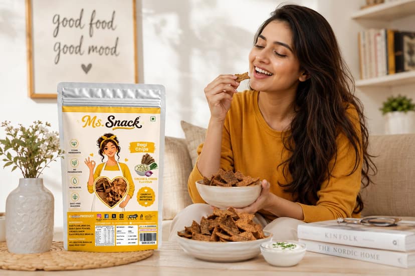 Ms. Snack Ragi Chips - 250g view 4
