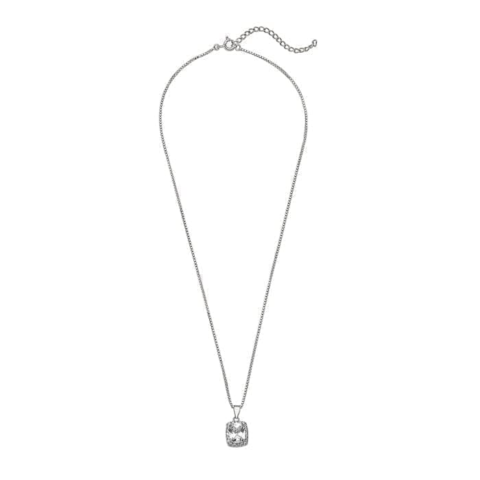 Silver Prism Pendant with Box Chain view 5