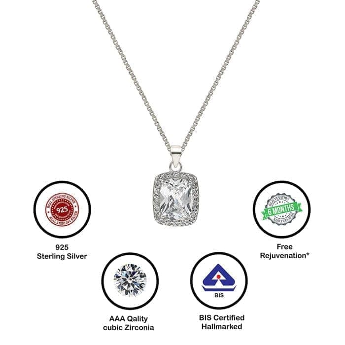 Silver Prism Pendant with Box Chain view 6
