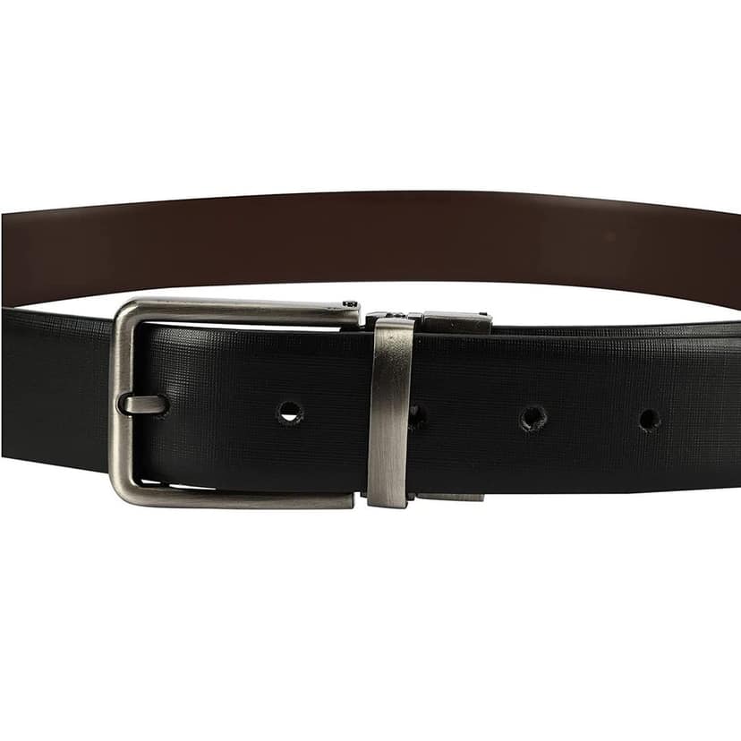SWHF Men's Formal Leather Belt Reversible Black & Brown Pure High Quality Leather view 7