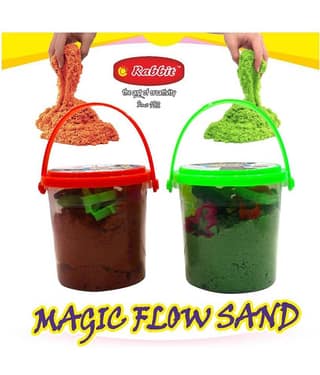 2 Sand Bucket 500 gms| Sand Play toy|Kids playing with Sand|Outdoor and Indoor Play Sand Kit|Sand toy| Perfect Creative products for Kids Boys Girls|Combo Pack Contains 2 Sand Bucket with 10 Sand toys each + 1 ROLLER & Cutter| sand clay with moulds|