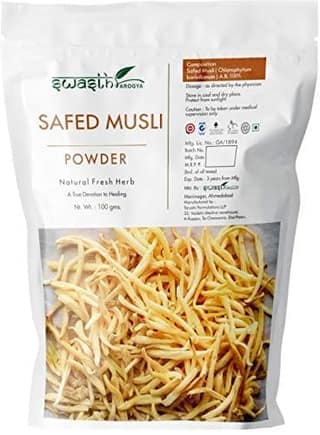 Swasth Arogya Safed Musli Powder - 1 Pack Of Pure Safed Musli Powder (100g)