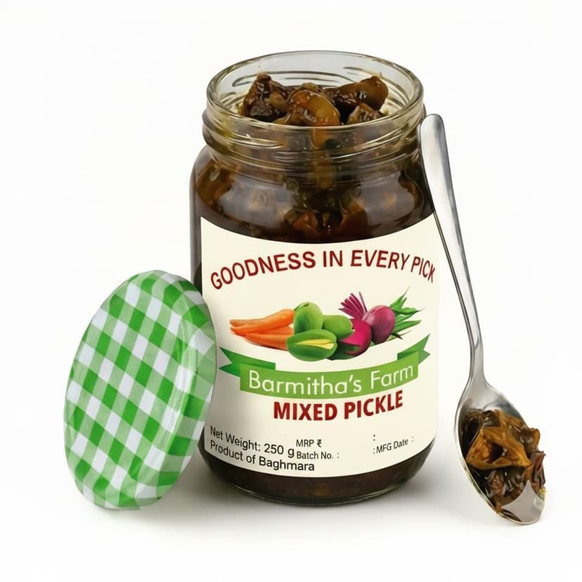 Mixed Pickle - 250 gm - One glass jar view 4