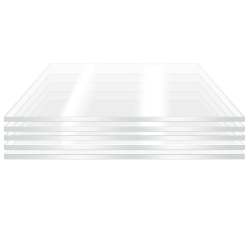 5 Pieces 8 x 12 Clear Acrylic Sheet Plexiglass - 0.04"(1mm) Thick view 2