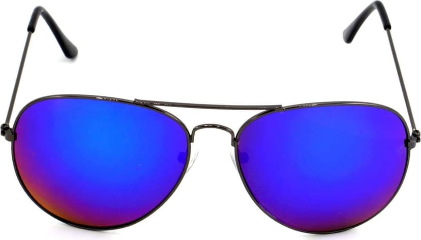 HRINKAR Unisex Pilot Sunglasses Grey & Golden Frame, Pink & Brown Lens (Medium) - Pack of 2 view 2