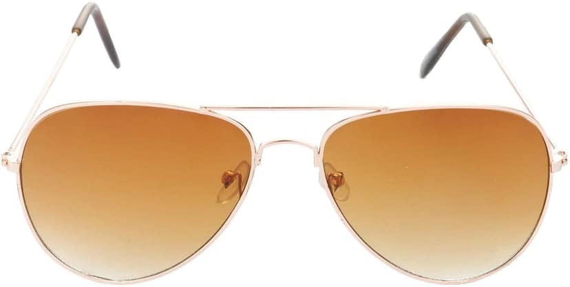 HRINKAR Unisex Pilot Sunglasses Grey & Golden Frame, Pink & Brown Lens (Medium) - Pack of 2 view 3