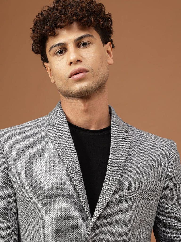 Richlook Men Blue Smart Fit Blazer view 4