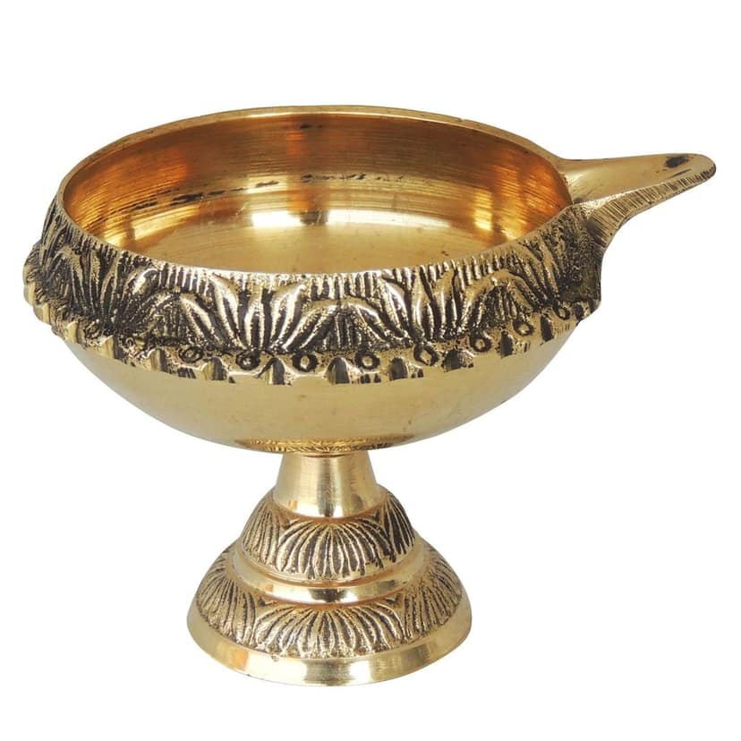 Brass Stand Kuber Deepak No. 6 (ZMAS194 H) view 2