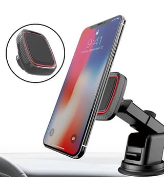 Flenzy Windshield Only Single Clamp Car Mobile Holder - Black