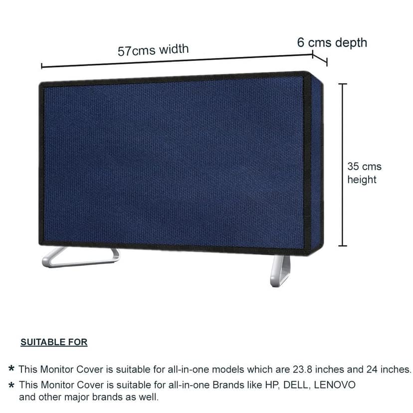 PalaP Super Premium Dust Proof Monitor Cover for Lenovo All in ONE Desktop 24 inches (Grey) view 3