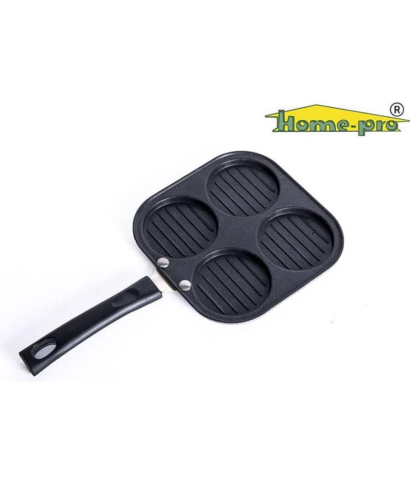 Homepro Non-Stick Set, Appam with Steel Lid 12 Cavity, Mini Uttapam 4 Cavity (Pack of 2) view 2