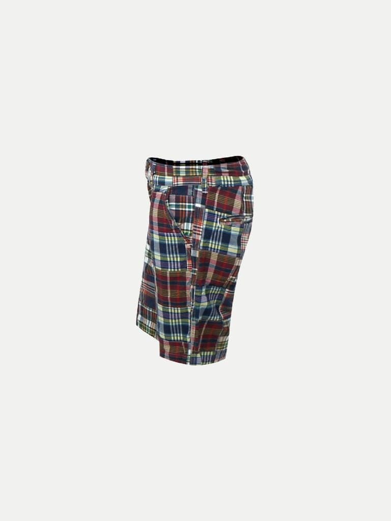 Teen Boys Red Patchwork Shorts view 3