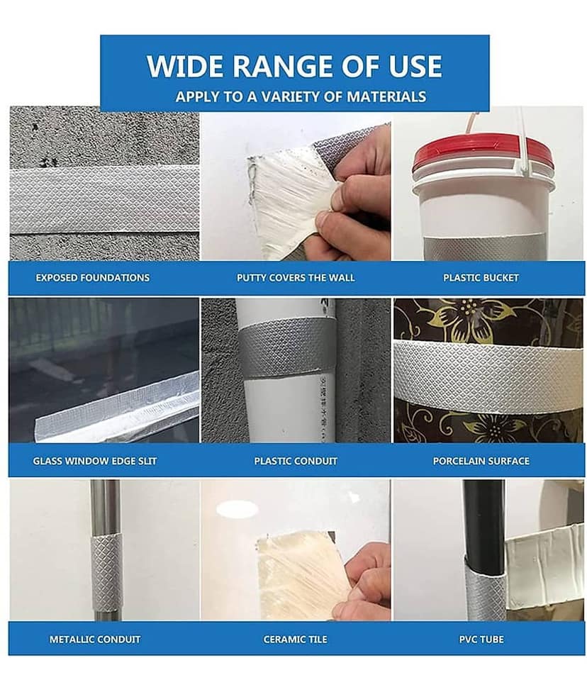 GEEO Super Strong Adhesive Waterproof Permanent Repair Tape Butyl Rubber Aluminum Foil Tape view 2