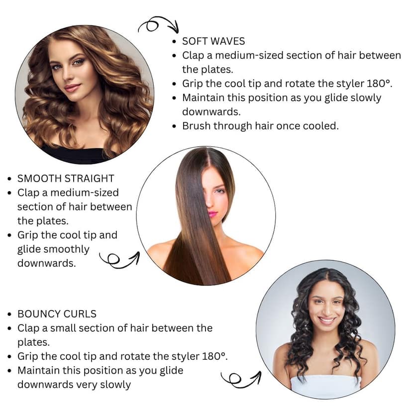 Ktein 2-in-1 Hair Styler – Curl, Wave & Straighten with Twisted Ceramic Plates | Innovative Twist-to-Set Temperature Control | Digital Heat Display up to 230°C | Tourmaline Anti-Frizz Technology view 4