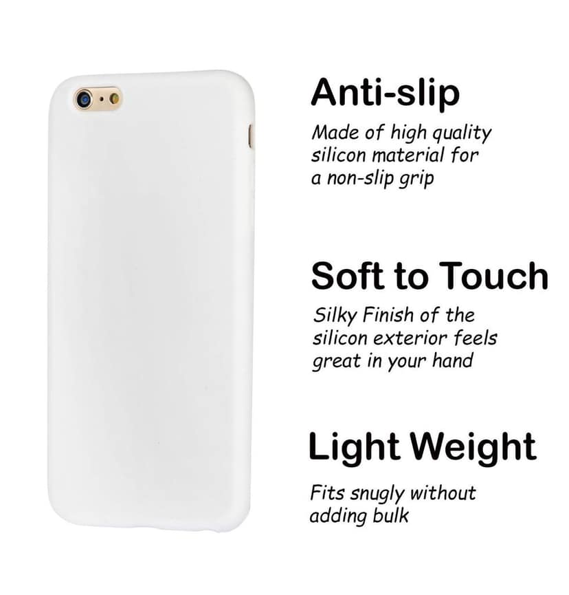 LIRAMARK Liquid Silicone Soft Back Cover Case for Apple iPhone 6 / 6S view 3