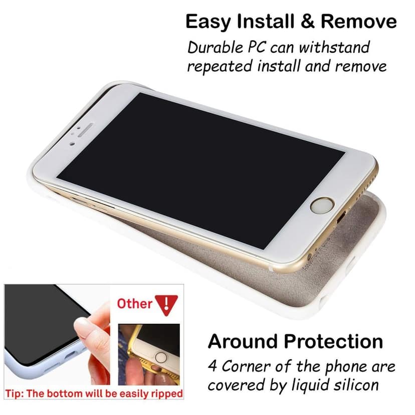 LIRAMARK Liquid Silicone Soft Back Cover Case for Apple iPhone 6 / 6S view 6