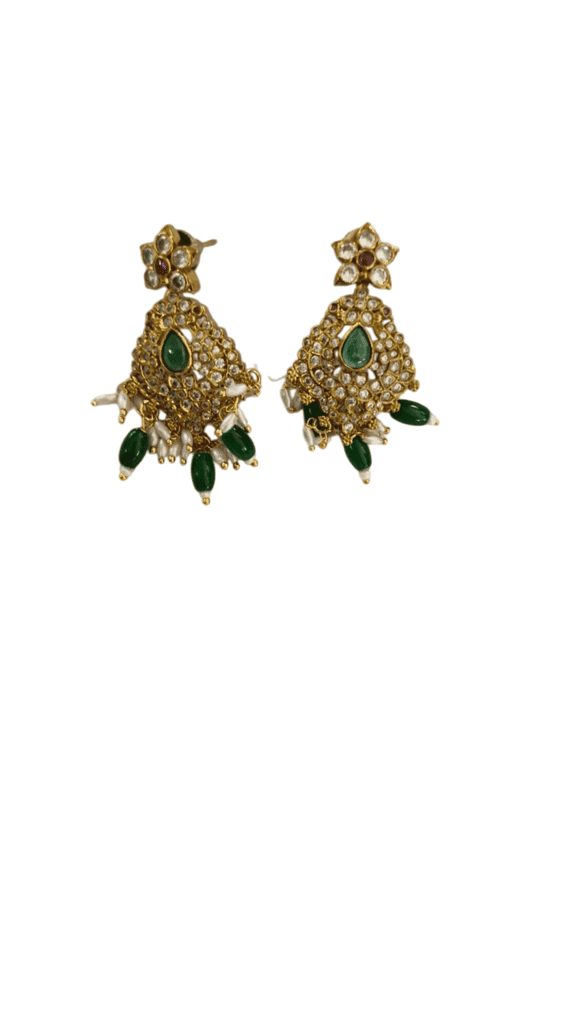 Buy Kundan Meenakari Gold Plated Choker Necklace Set With Earrings Online view 3
